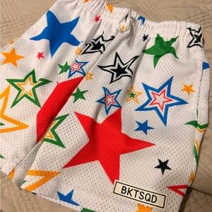 BKTSQD Kids Star Print Shorts - Multicolor
